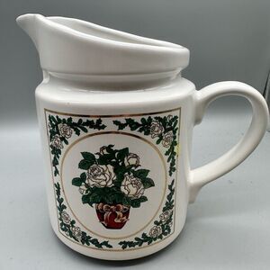 Wang International vintage white ceramic pitcher